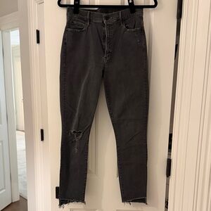 MOTHER Charcoal Skinny Jeans